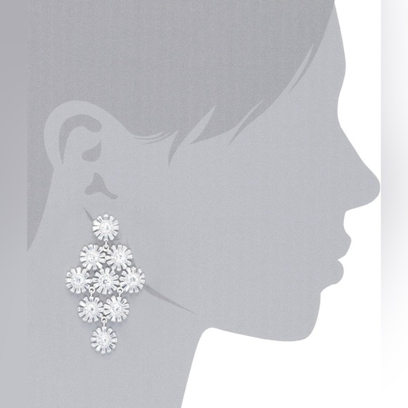 100% Authentic Kate Spade Heirloom Crystal Gardens Earrings Chandelier WBRU4175 - Picture 5 of 11